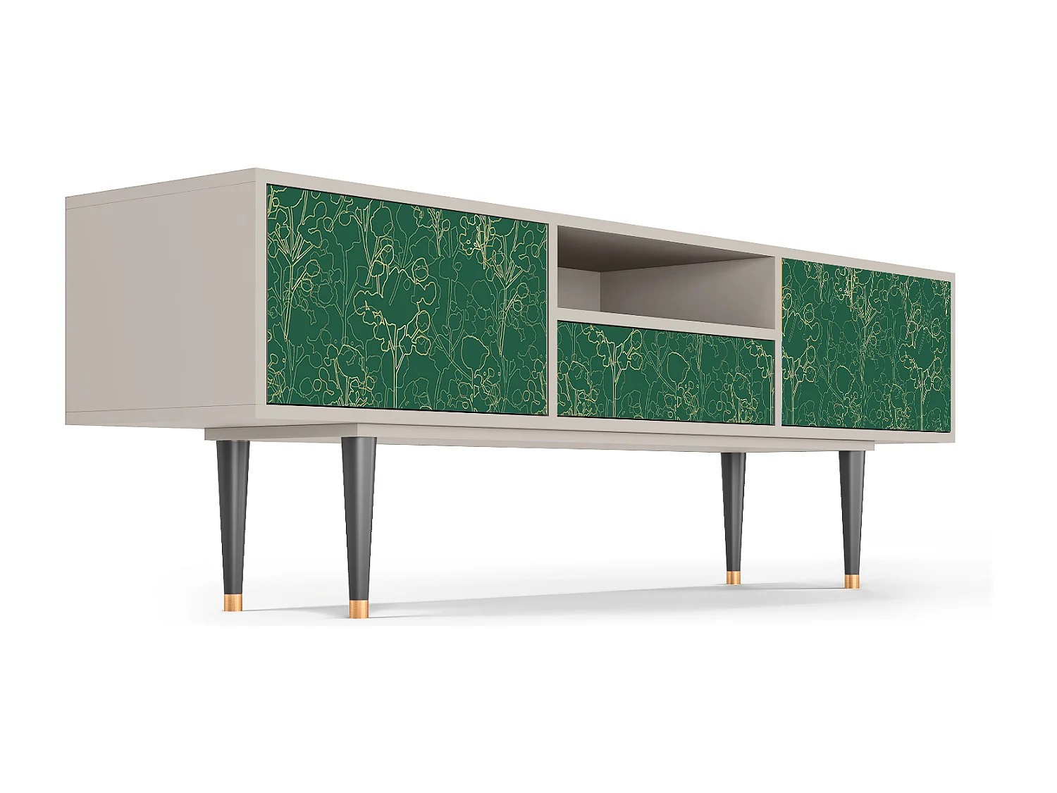 Meuble TV - 170х59х41 cm - T6 - Emerald Forest, Sable