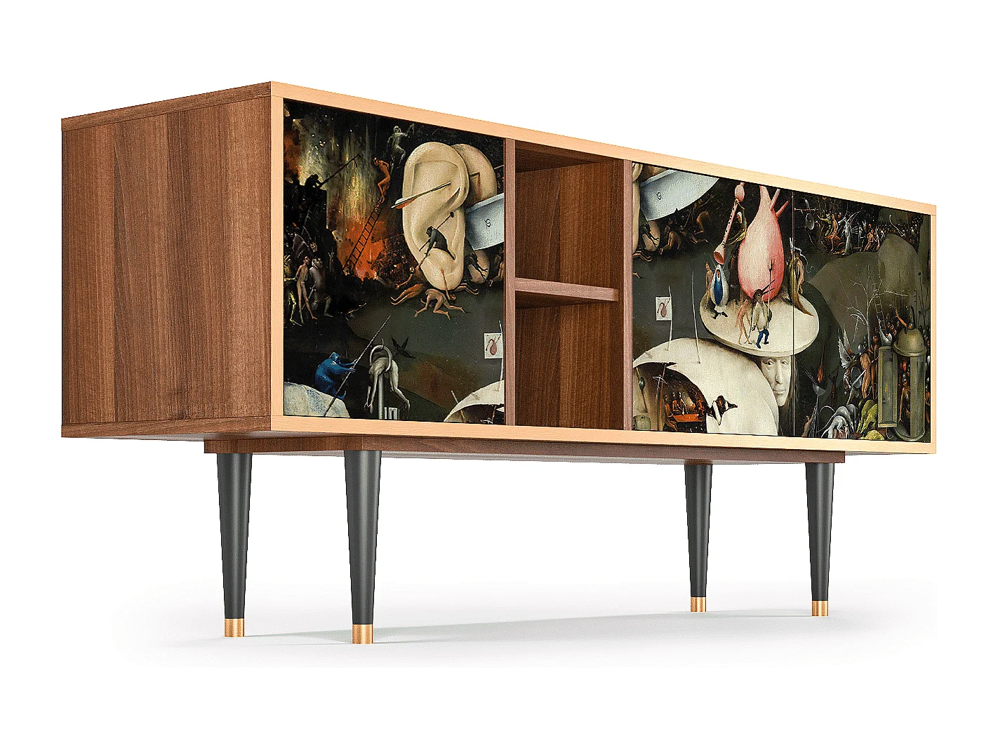 Meuble TV - 150х69х41 cm - T5 - The Garden 2, Noyer