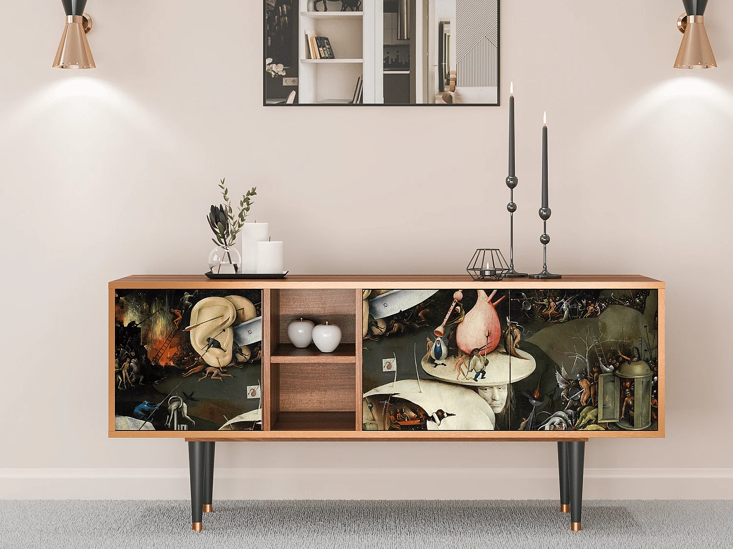 Meuble TV - 150х69х41 cm - T5 - The Garden 2, Noyer