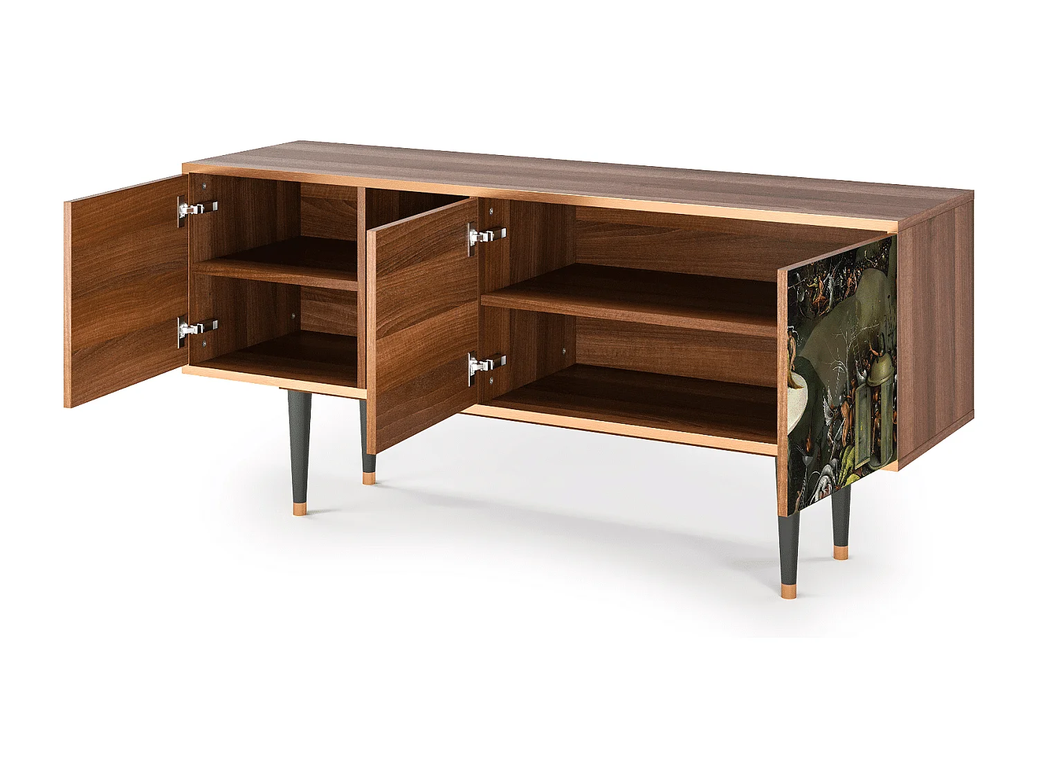 Meuble TV - 150х69х41 cm - T5 - The Garden 2, Noyer