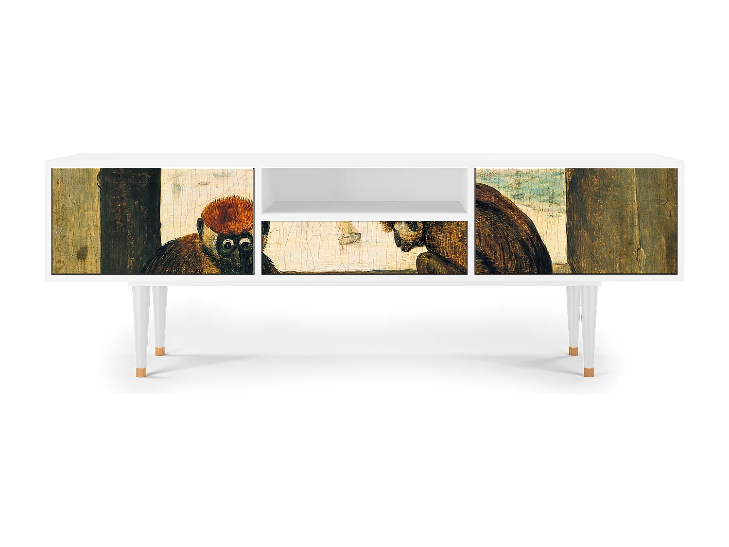 Szafka RTV - 170х59х41 cm - T6 - Two Monkeys, Biały