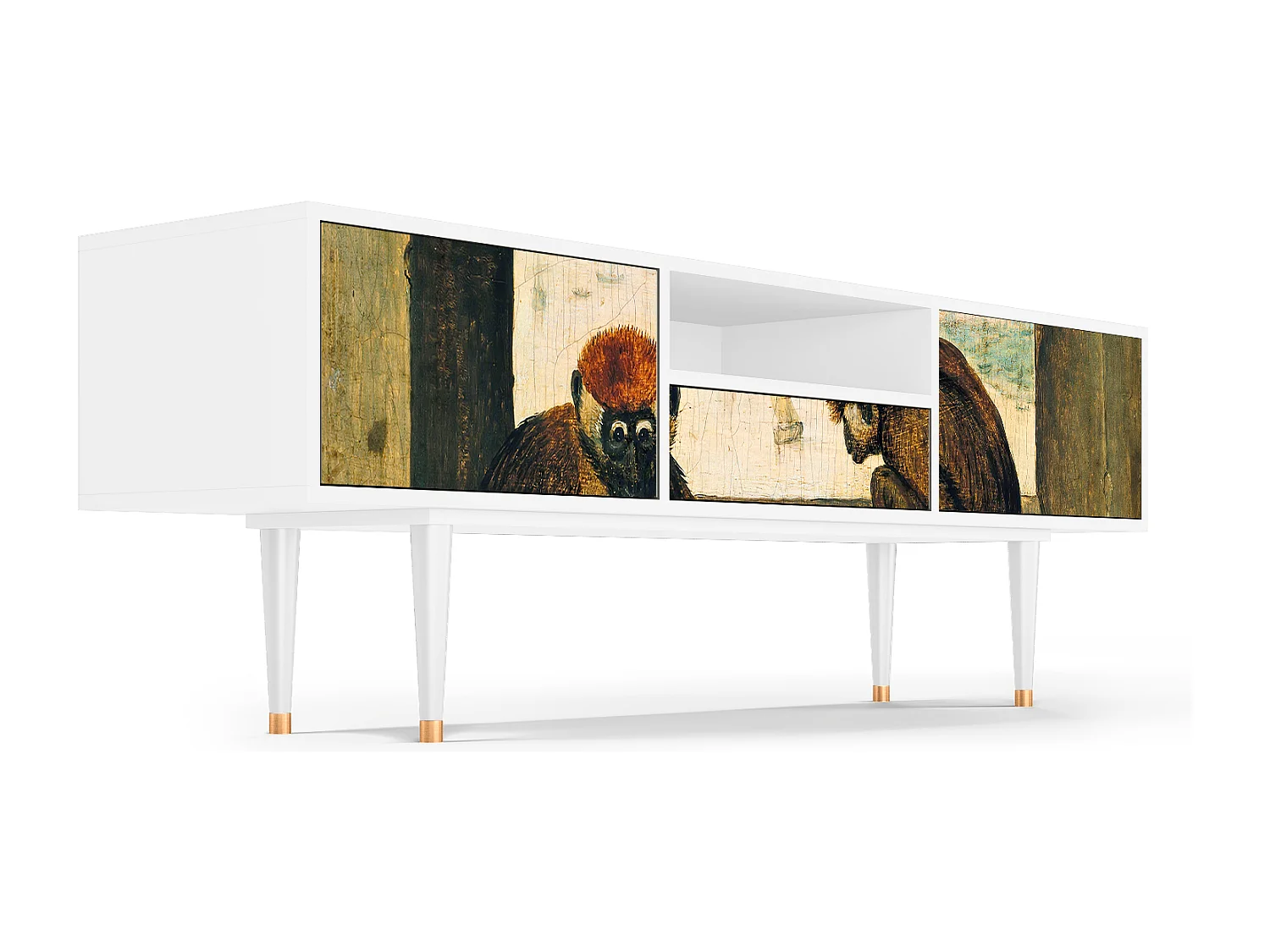 Szafka RTV - 170х59х41 cm - T6 - Two Monkeys, Biały