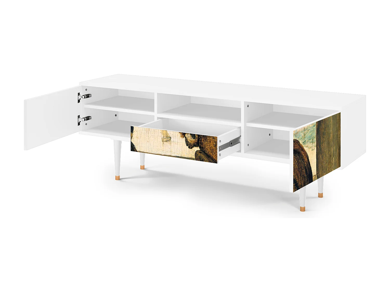 Szafka RTV - 170х59х41 cm - T6 - Two Monkeys, Biały