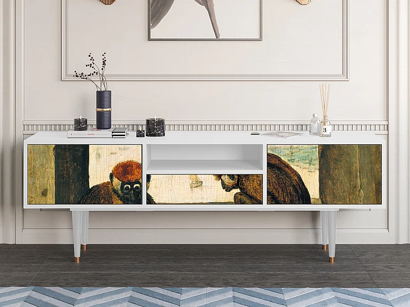 Szafka RTV - 170х59х41 cm - T6 - Two Monkeys, Biały