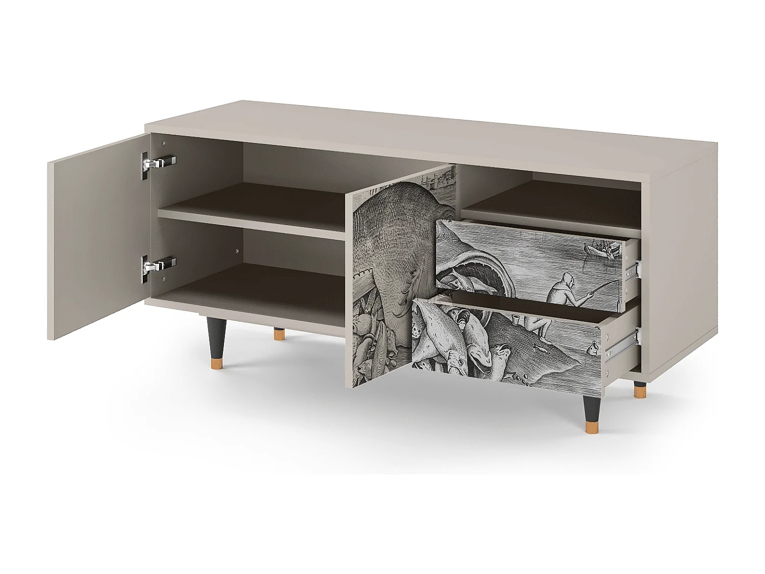 Mueble de TV - 125х56х41 cm - T7 - Big Fish Eat Little, Arena