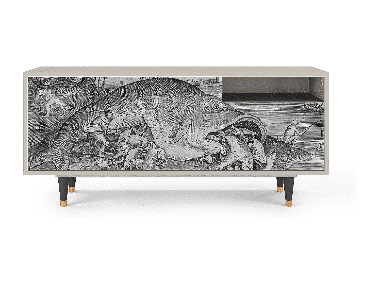 Mueble de TV - 125х56х41 cm - T7 - Big Fish Eat Little, Arena