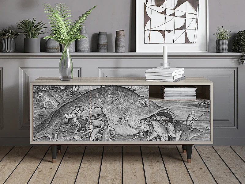 Mueble de TV - 125х56х41 cm - T7 - Big Fish Eat Little, Arena