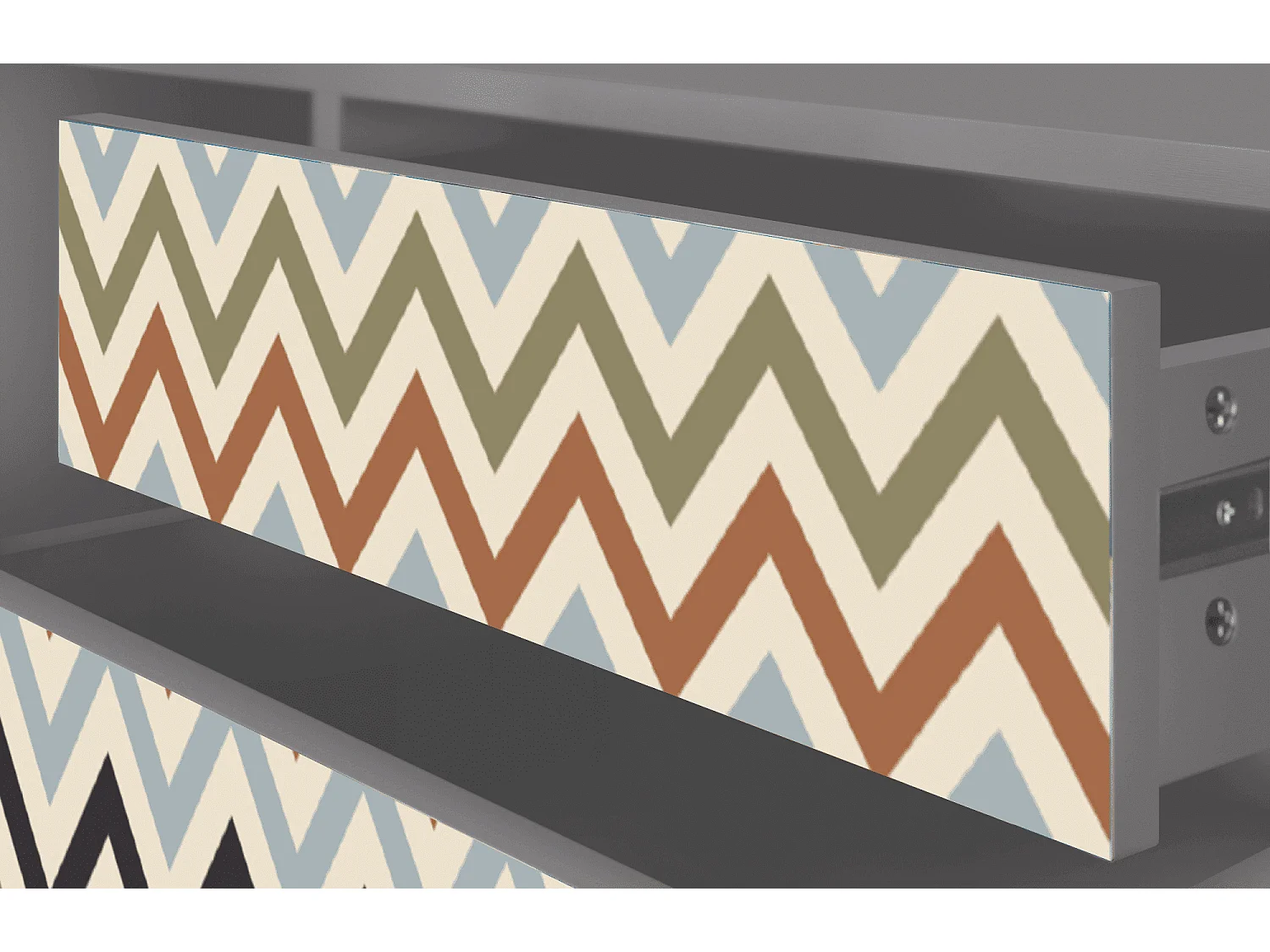 Meuble TV - 170х59х48 cm - T4 - Bright Ripple, Gris