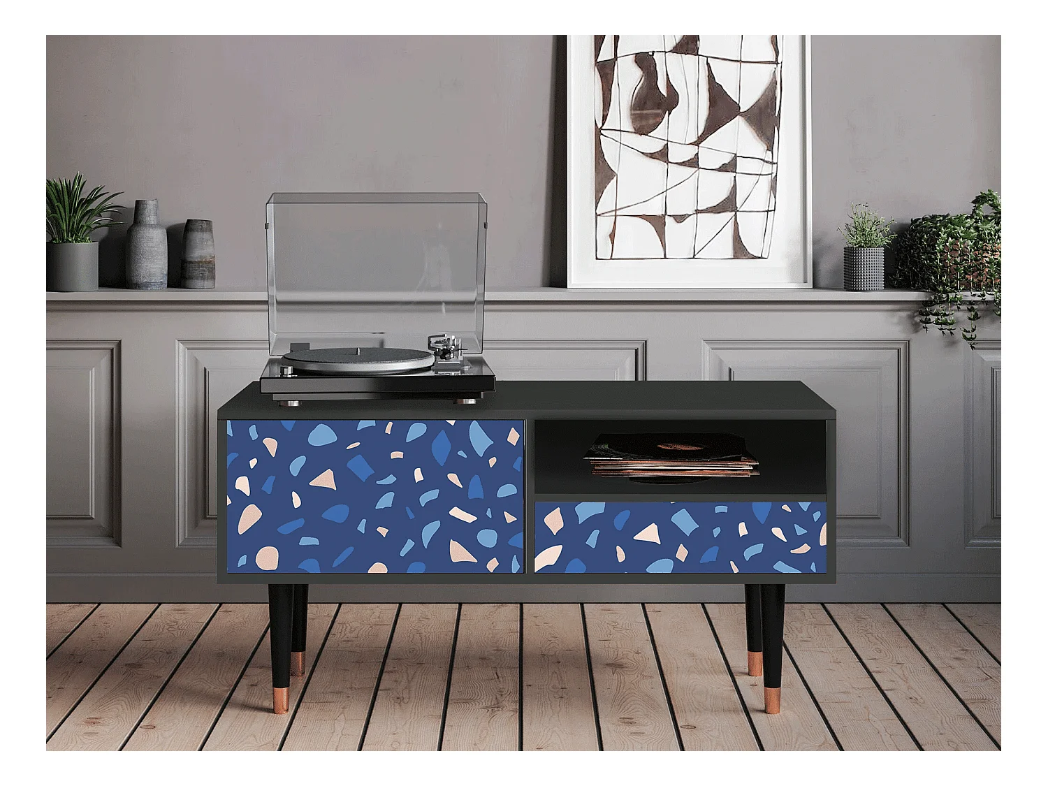 Mobile TV - 115х59х48 cm - T3 - Soap Whirpool, Antracite