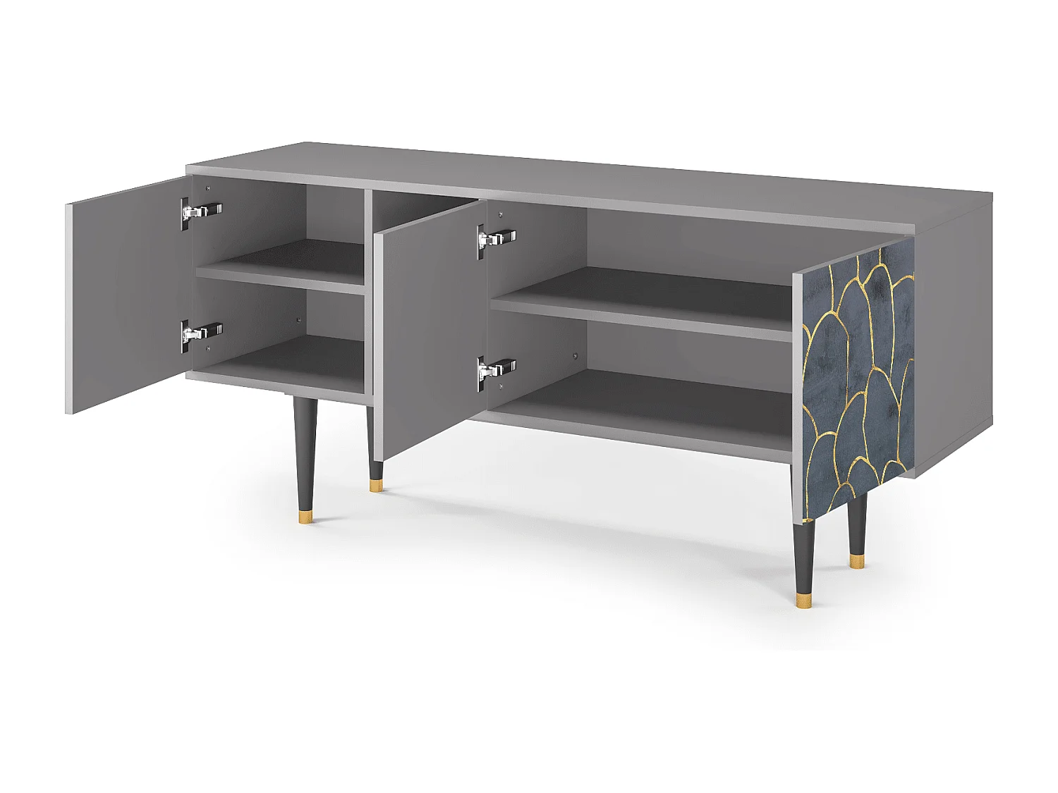 Meuble TV - 150х69х41 cm - T5 - Blue Lagoon, Gris