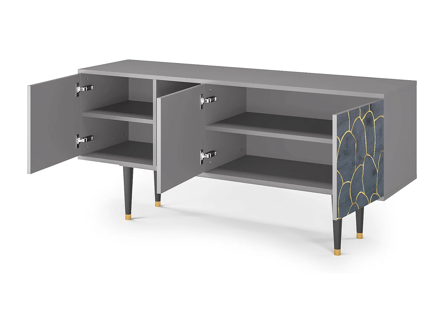 Meuble TV - 150х69х41 cm - T5 - Blue Lagoon, Gris