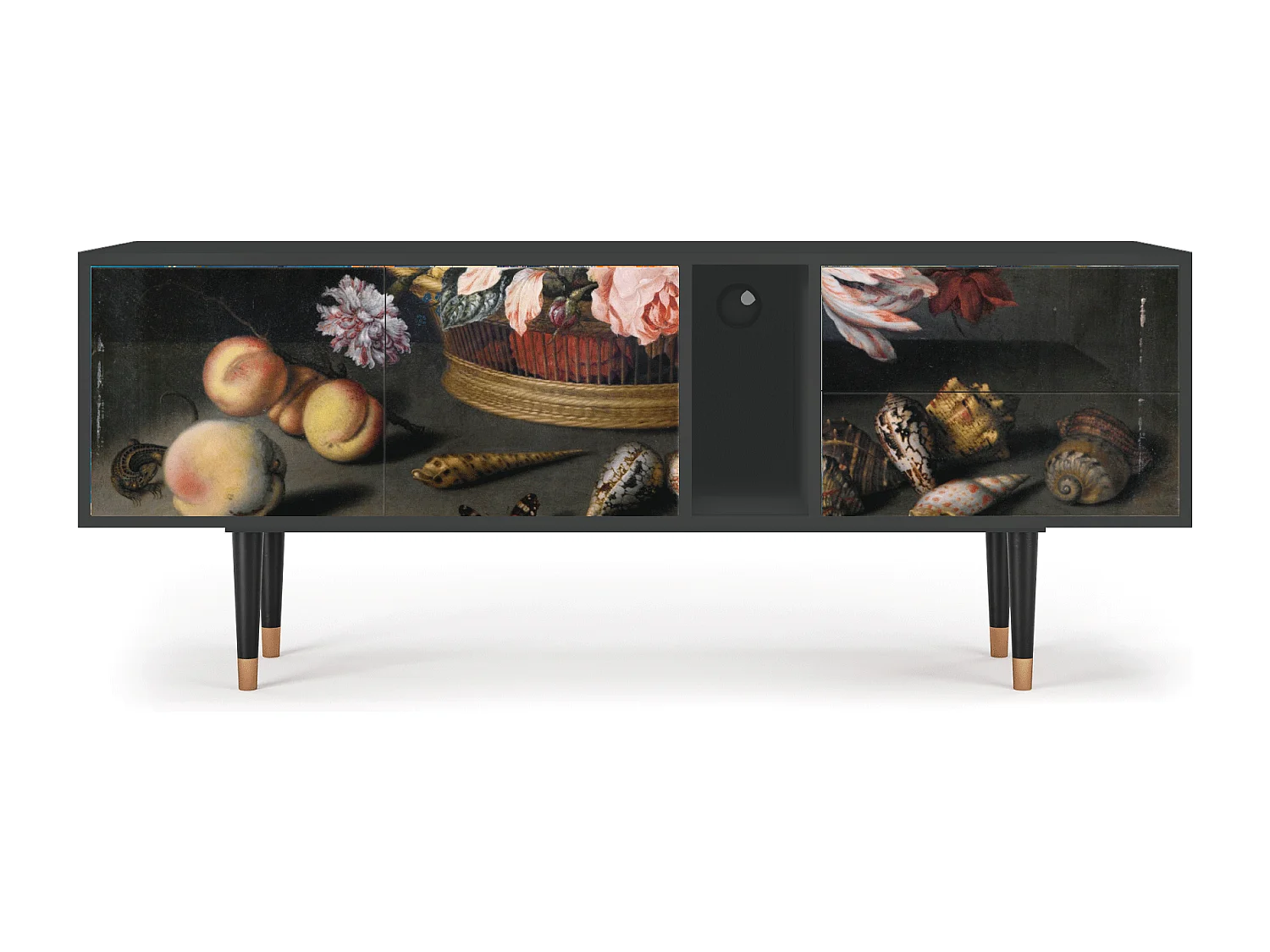 Mobile TV - 170х69х48 cm - T1 - Still Life with Flowers, Antracite