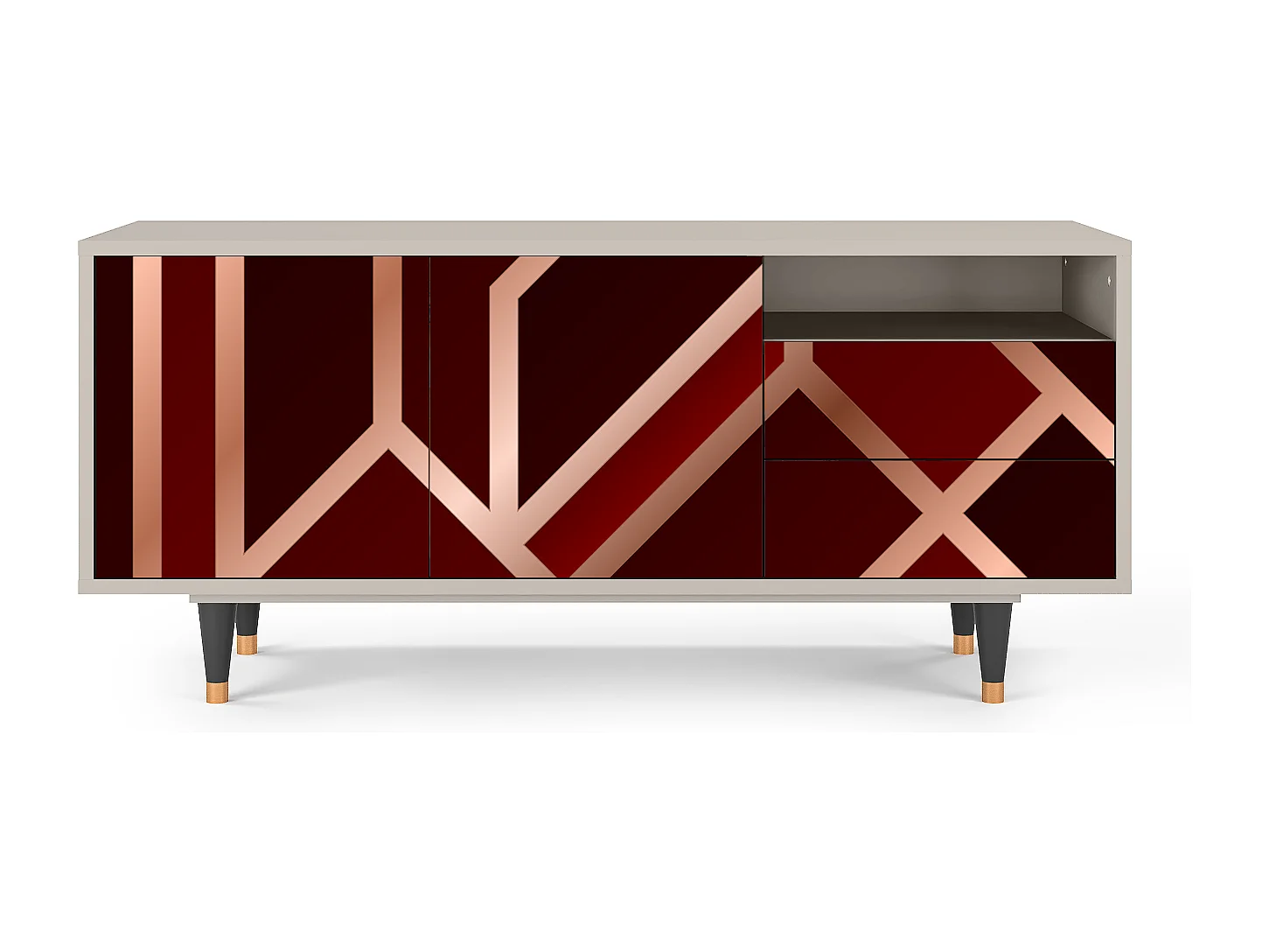 Mueble de TV - 125х56х41 cm - T7 - Velvet 1920's, Arena