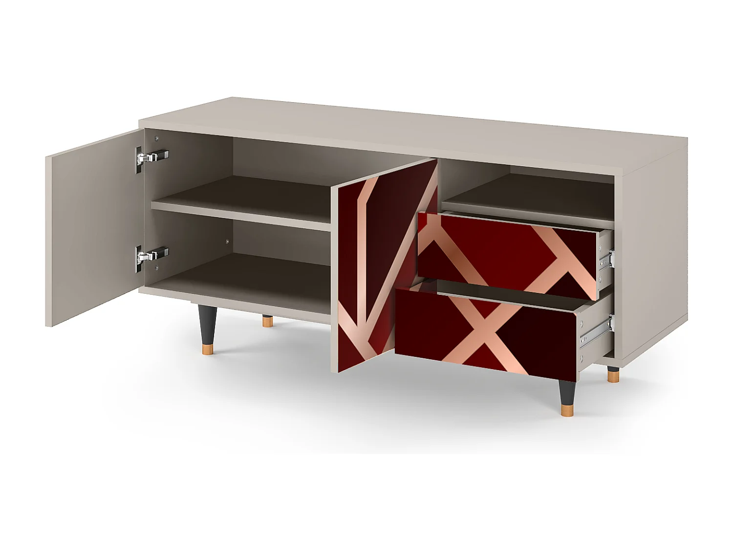 Mueble de TV - 125х56х41 cm - T7 - Velvet 1920's, Arena