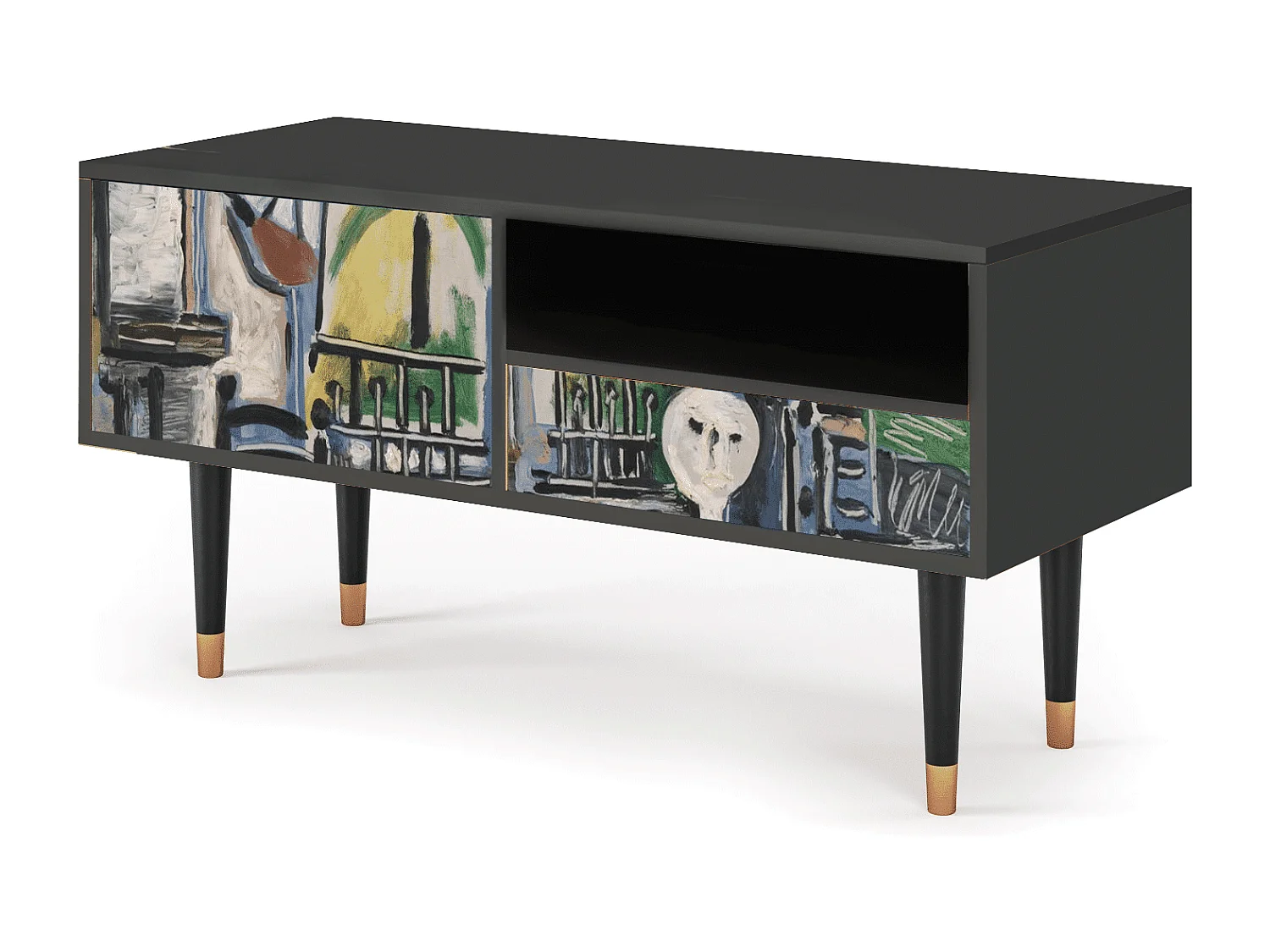 Meuble TV - 115х59х48 cm - T3 - The Studio , Anthracite