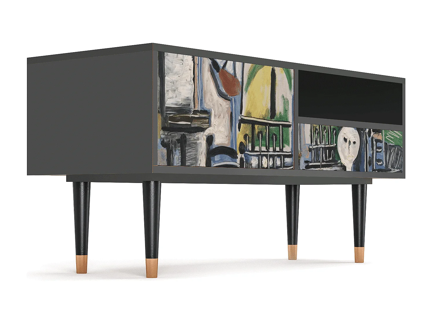 Meuble TV - 115х59х48 cm - T3 - The Studio , Anthracite