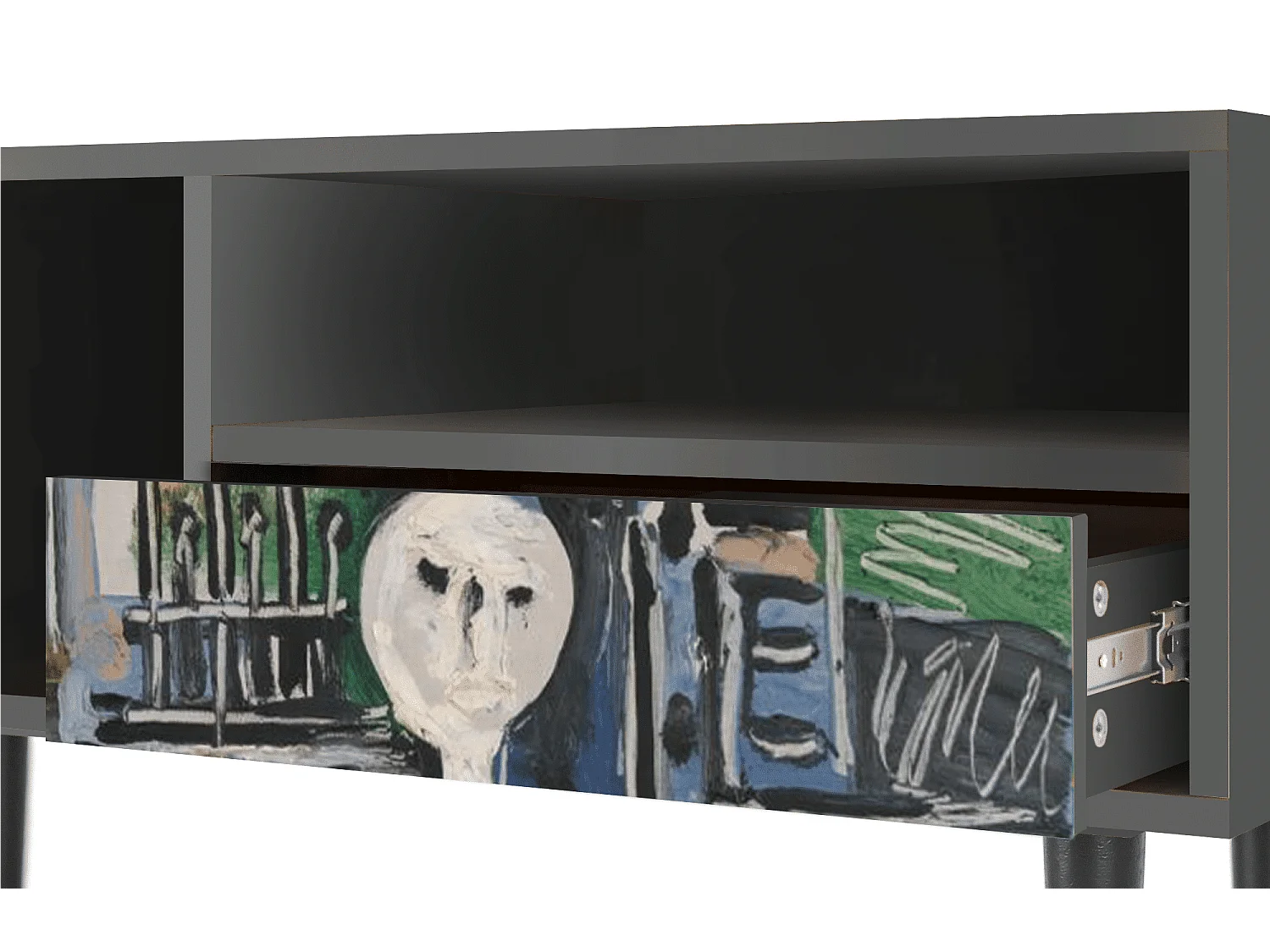 Meuble TV - 115х59х48 cm - T3 - The Studio , Anthracite