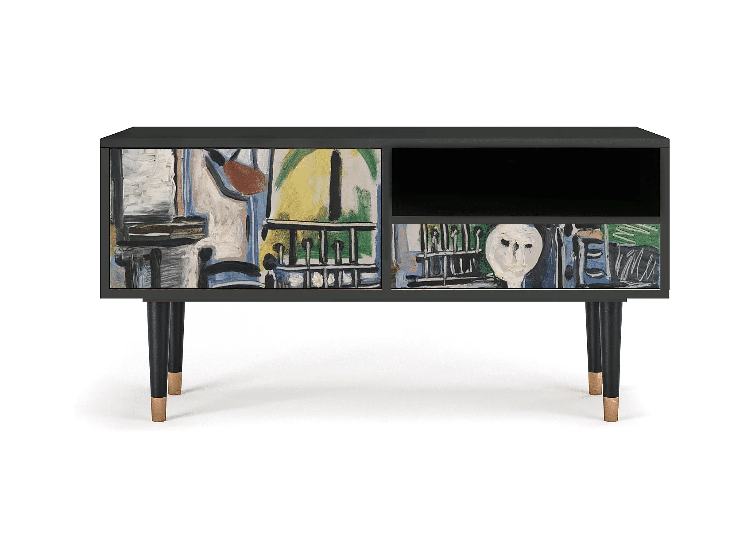 Meuble TV - 115х59х48 cm - T3 - The Studio , Anthracite
