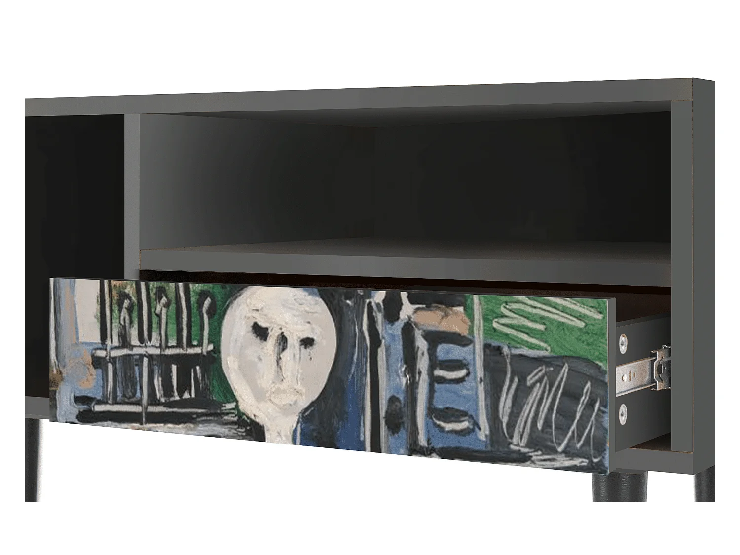 Meuble TV - 115х59х48 cm - T3 - The Studio , Anthracite