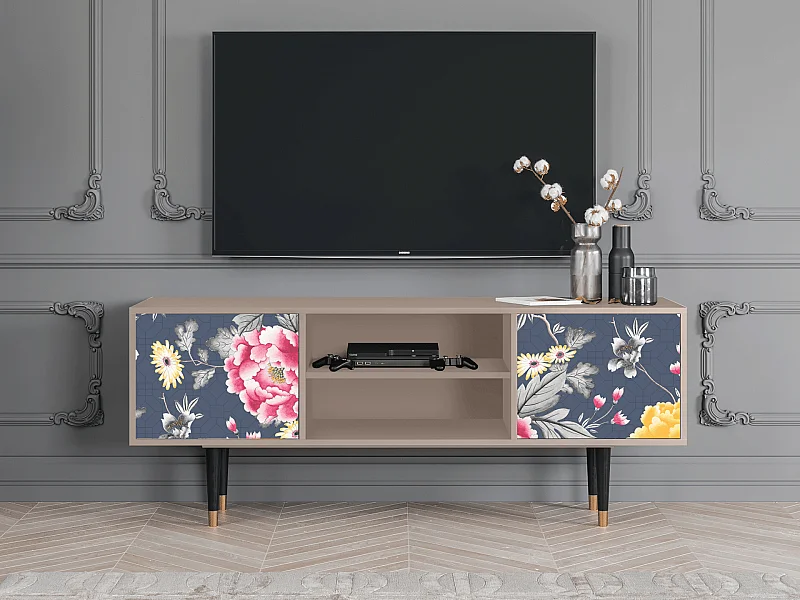 Meuble TV - 170х69х48 cm - T2 - Dark Flower Bed, Latte