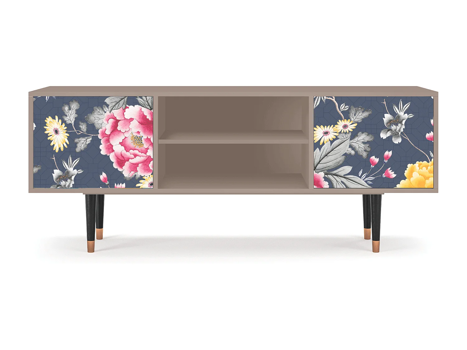 Meuble TV - 170х69х48 cm - T2 - Dark Flower Bed, Latte