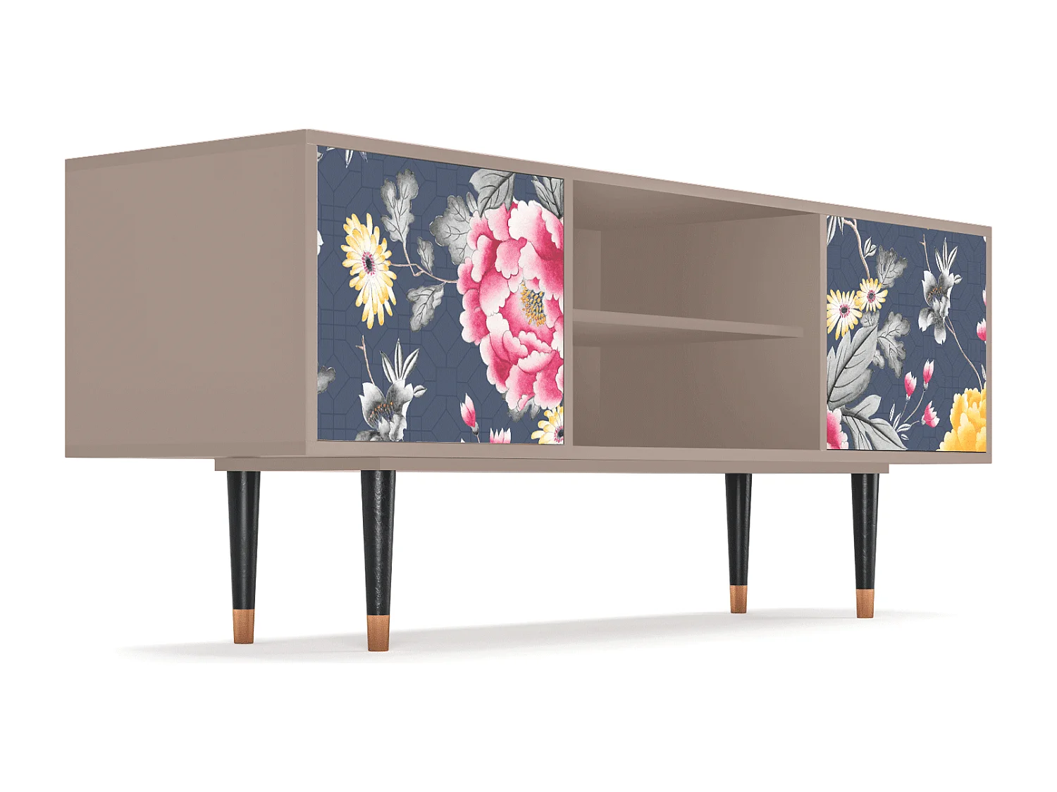 Meuble TV - 170х69х48 cm - T2 - Dark Flower Bed, Latte