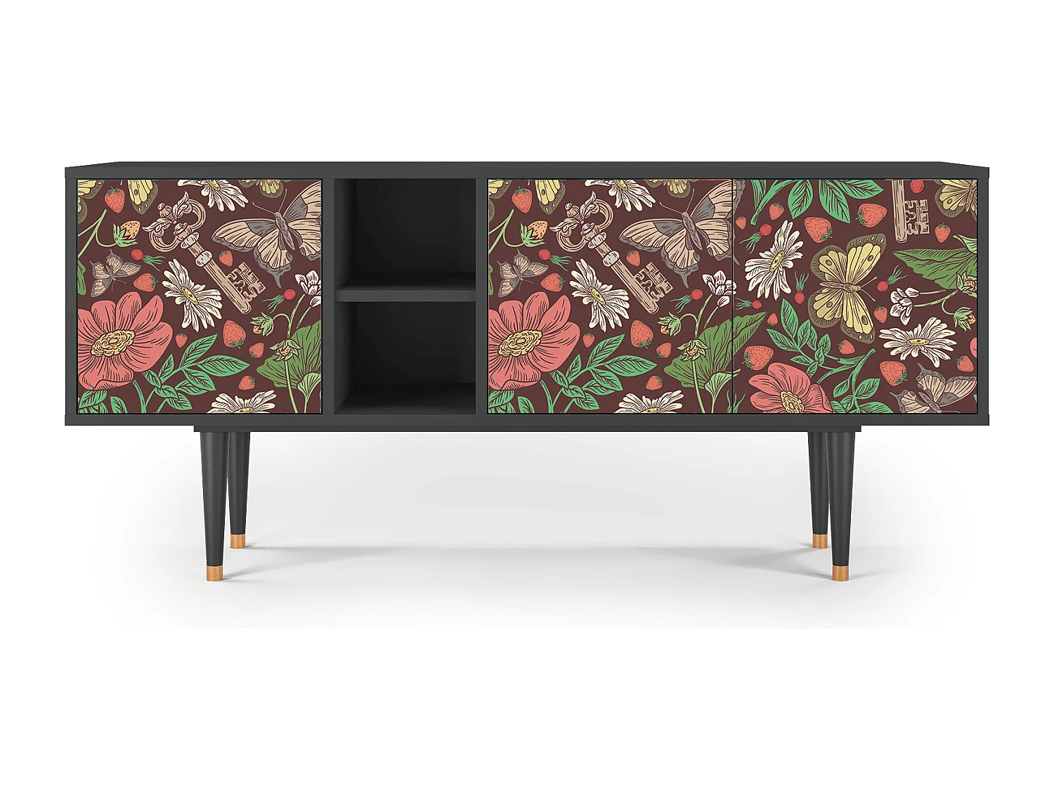 TV-Möbel - 150х69х41 cm - T5 - Alice in Wonderland, Anthrazit