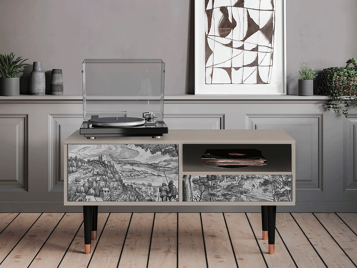 TV-Möbel - 115х59х48 cm - T3 - Milites Requiescentes, Sand