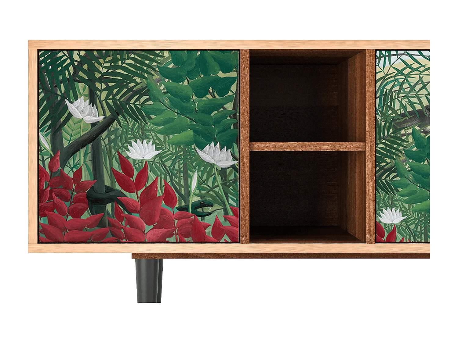 Meuble TV - 150х69х41 cm - T5 - Jungles in Paris, Noyer