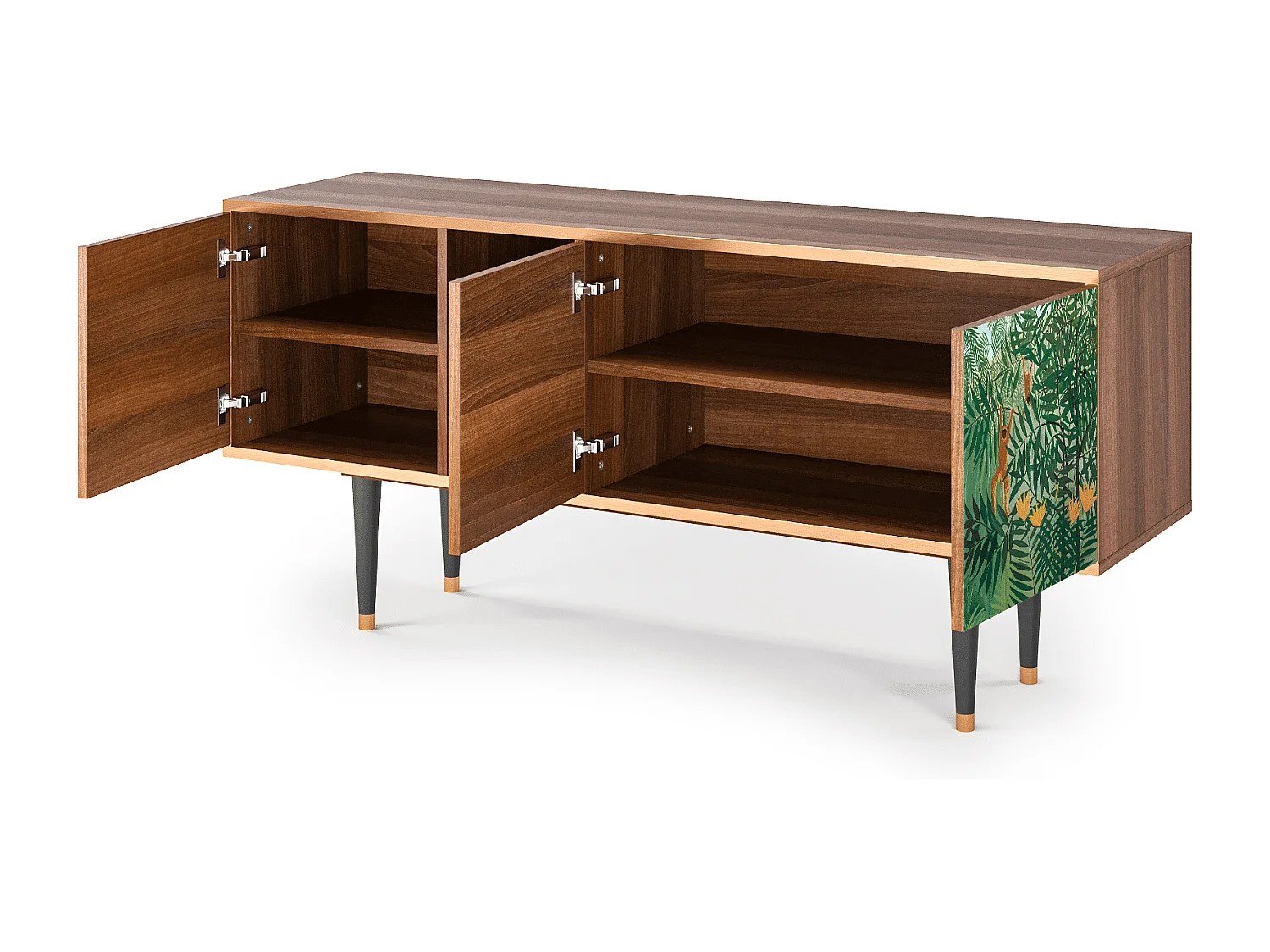 Meuble TV - 150х69х41 cm - T5 - Jungles in Paris, Noyer