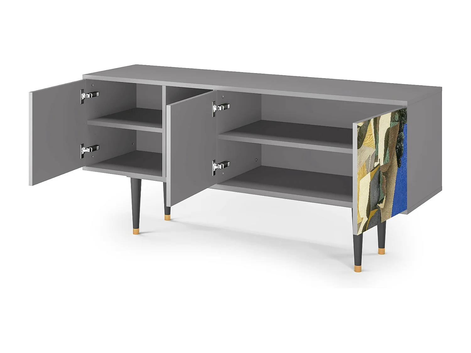 Meuble TV - 150х69х41 cm - T5 - The Cubist Paintings , Gris