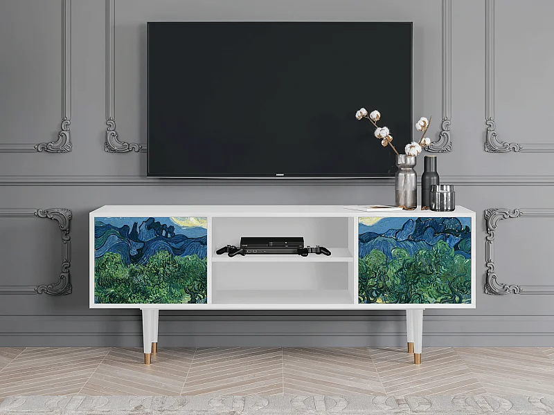 Mueble de TV - 170х69х48 cm - T2 - The Oil Trees, Blanco