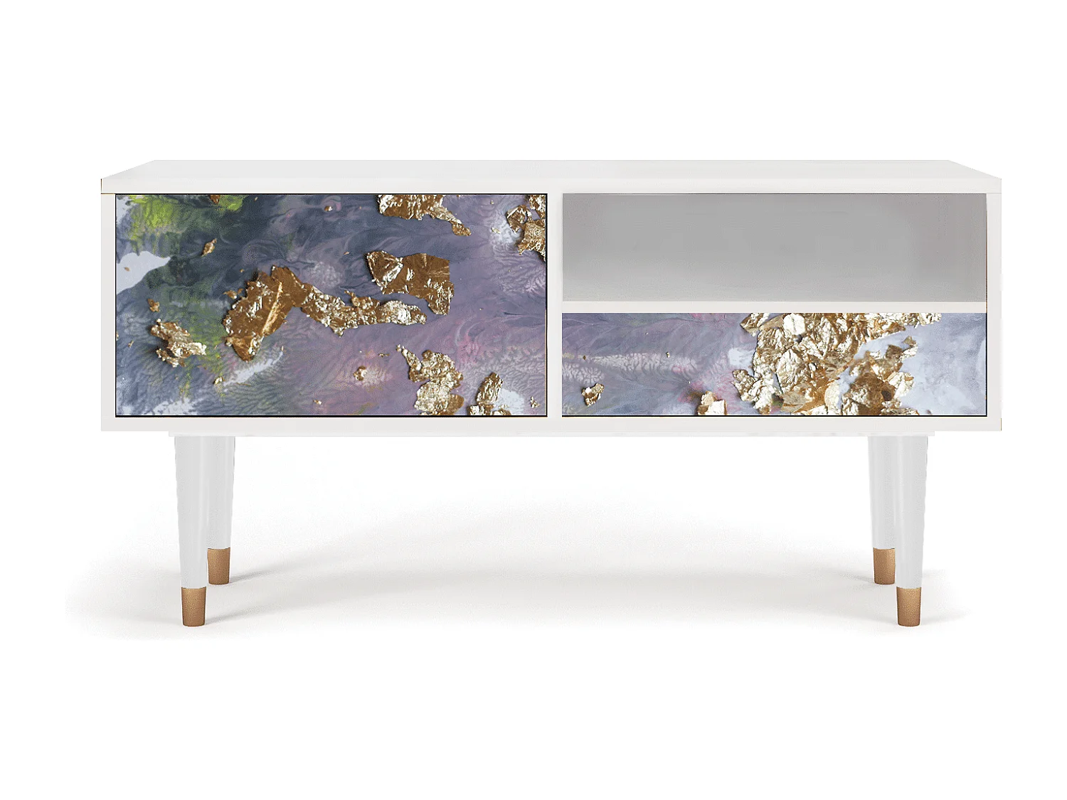 TV-meubel - 115х59х48 cm - T3 - Planet Earth, Wit