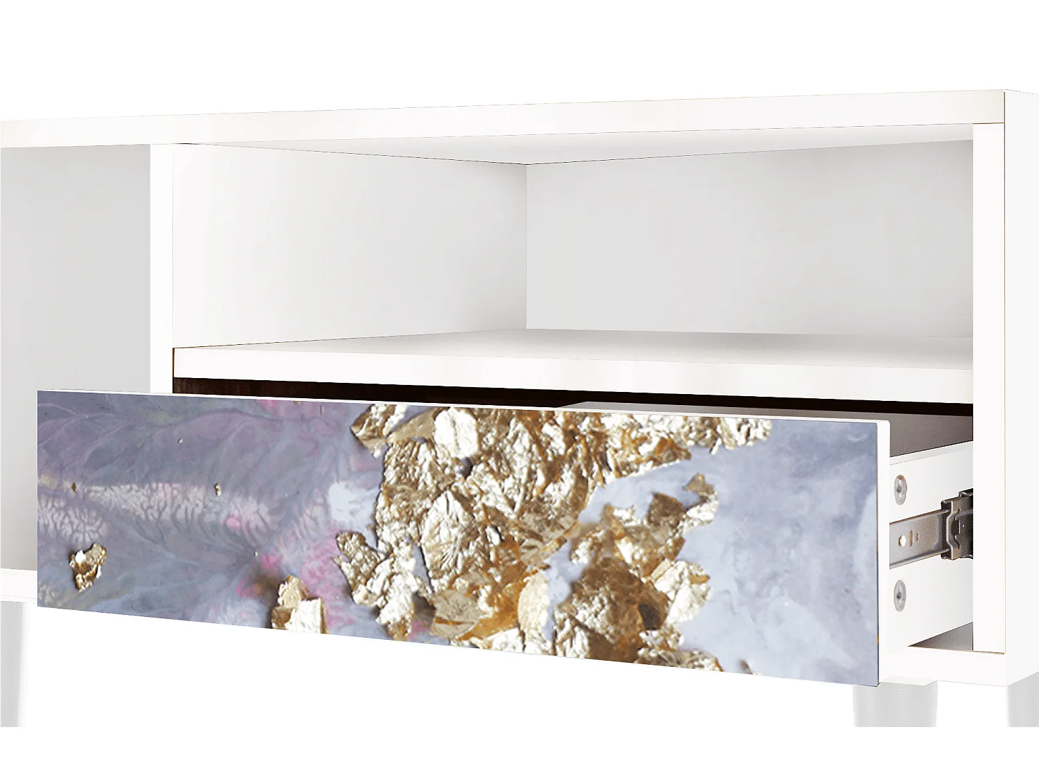 Meuble TV - 115х59х48 cm - T3 - Planet Earth, Blanc