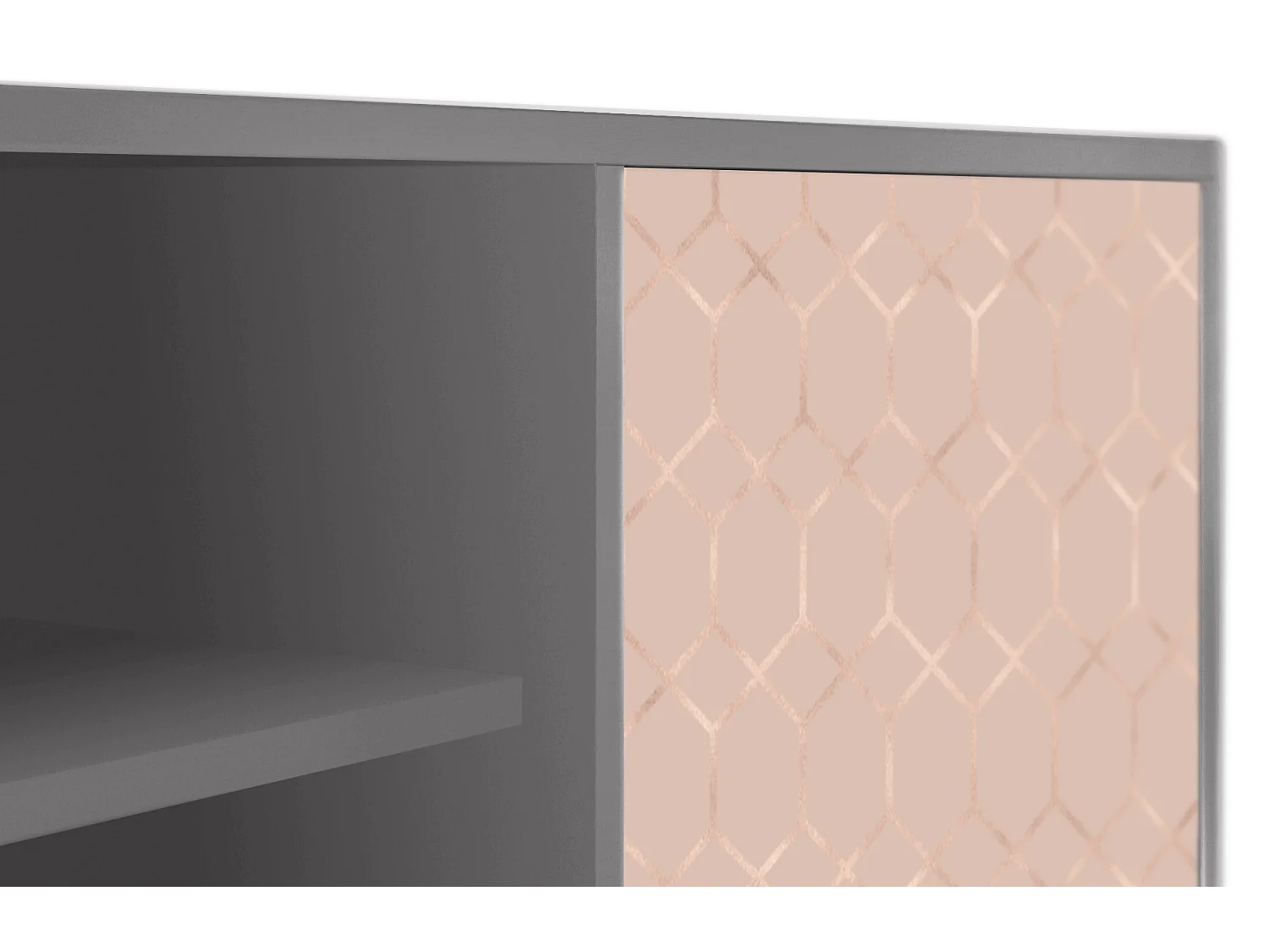 Mobile TV - 170х69х48 cm - T2 - Rose Honeycomb, Grigio