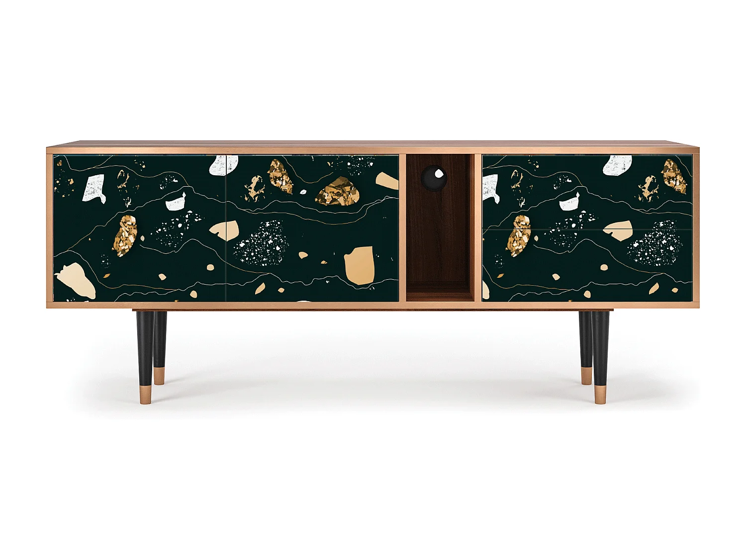 Meuble TV - 170х69х48 cm - T1 - Space Rocks, Noyer