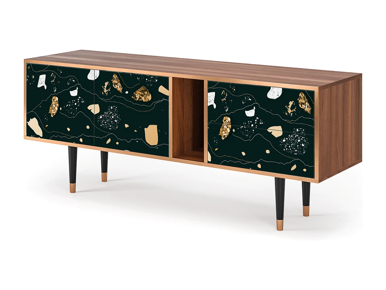 Meuble TV - 170х69х48 cm - T1 - Space Rocks, Noyer