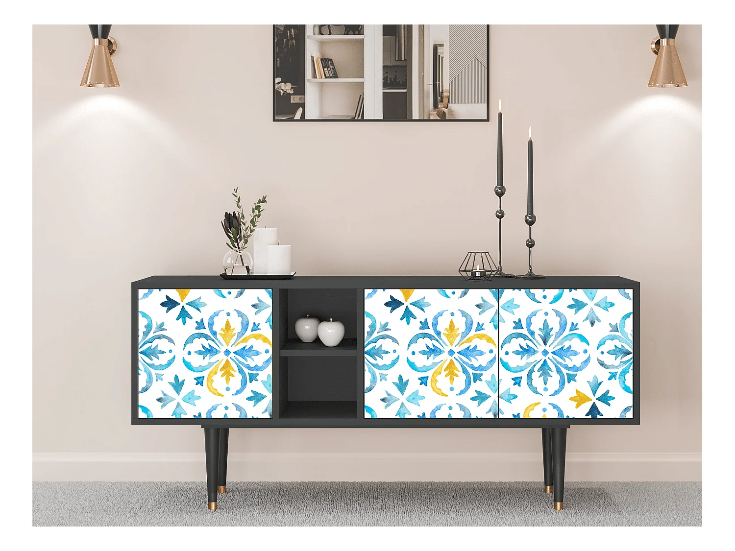 Meuble TV - 150х69х41 cm - T5 - Lisbon Flover, Anthracite