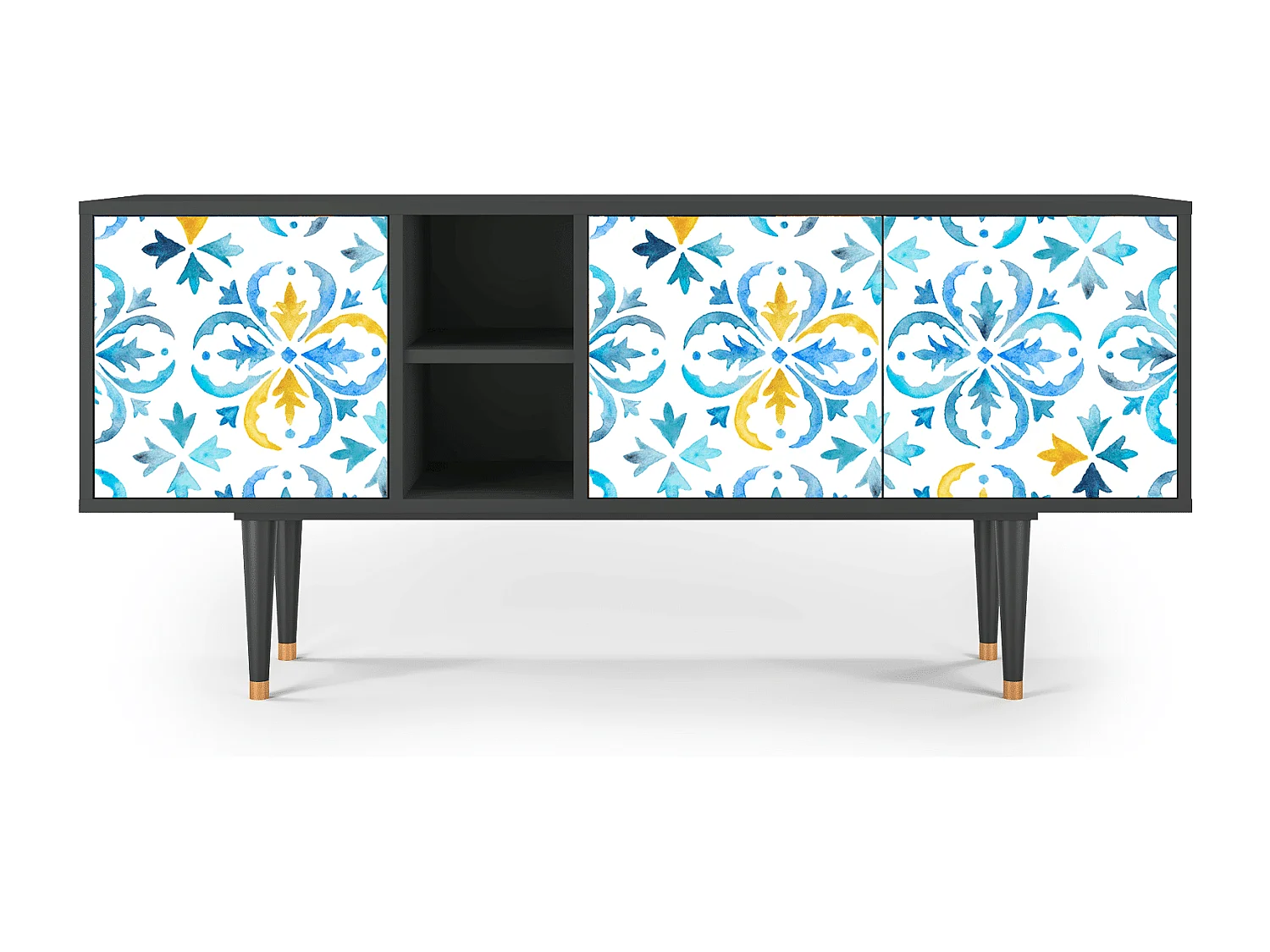 Szafka RTV - 150х69х41 cm - T5 - Lisbon Flover, Antracyt