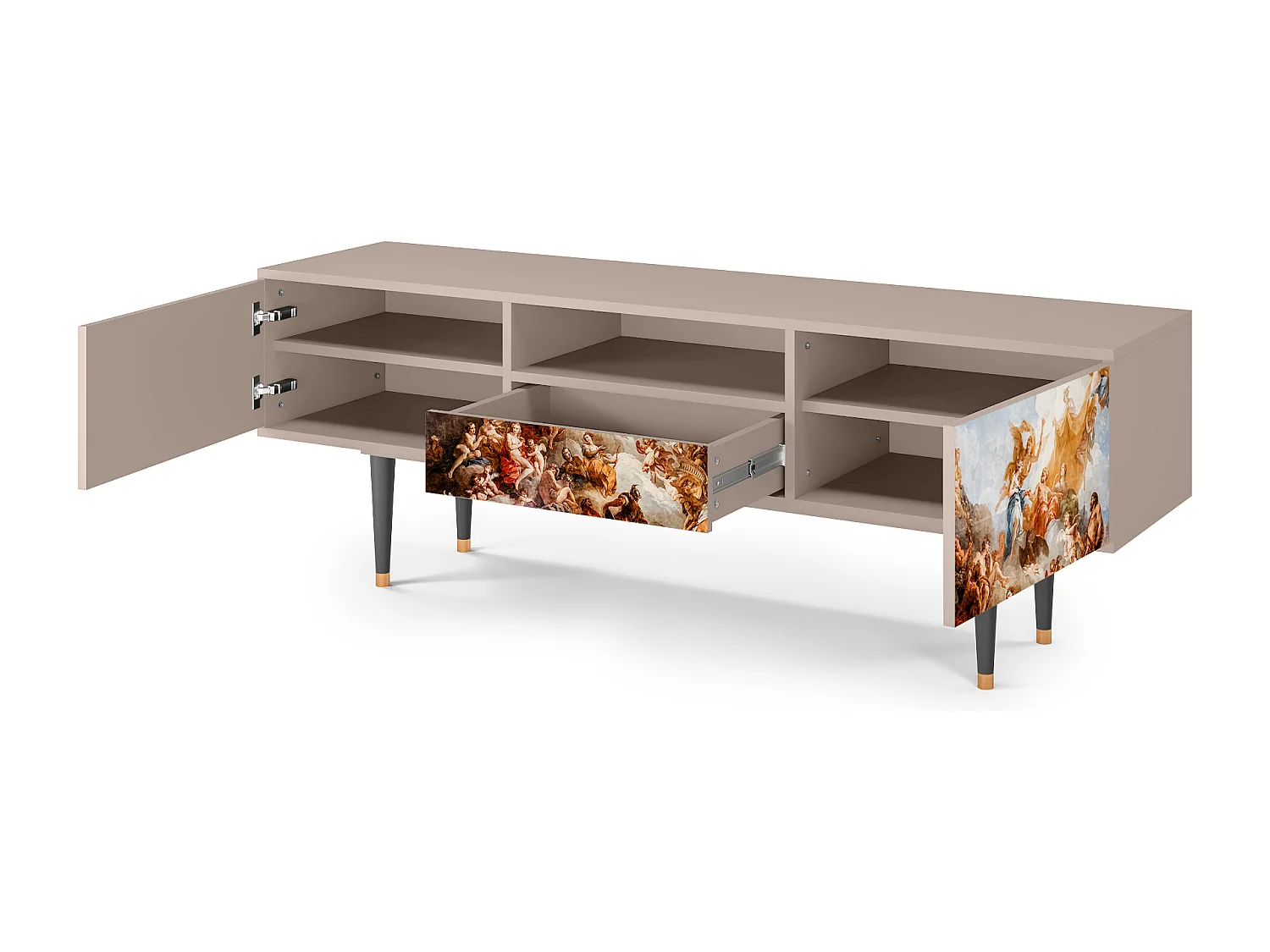 Mueble de TV - 170х59х41 cm - T6 - Versailles, Latte
