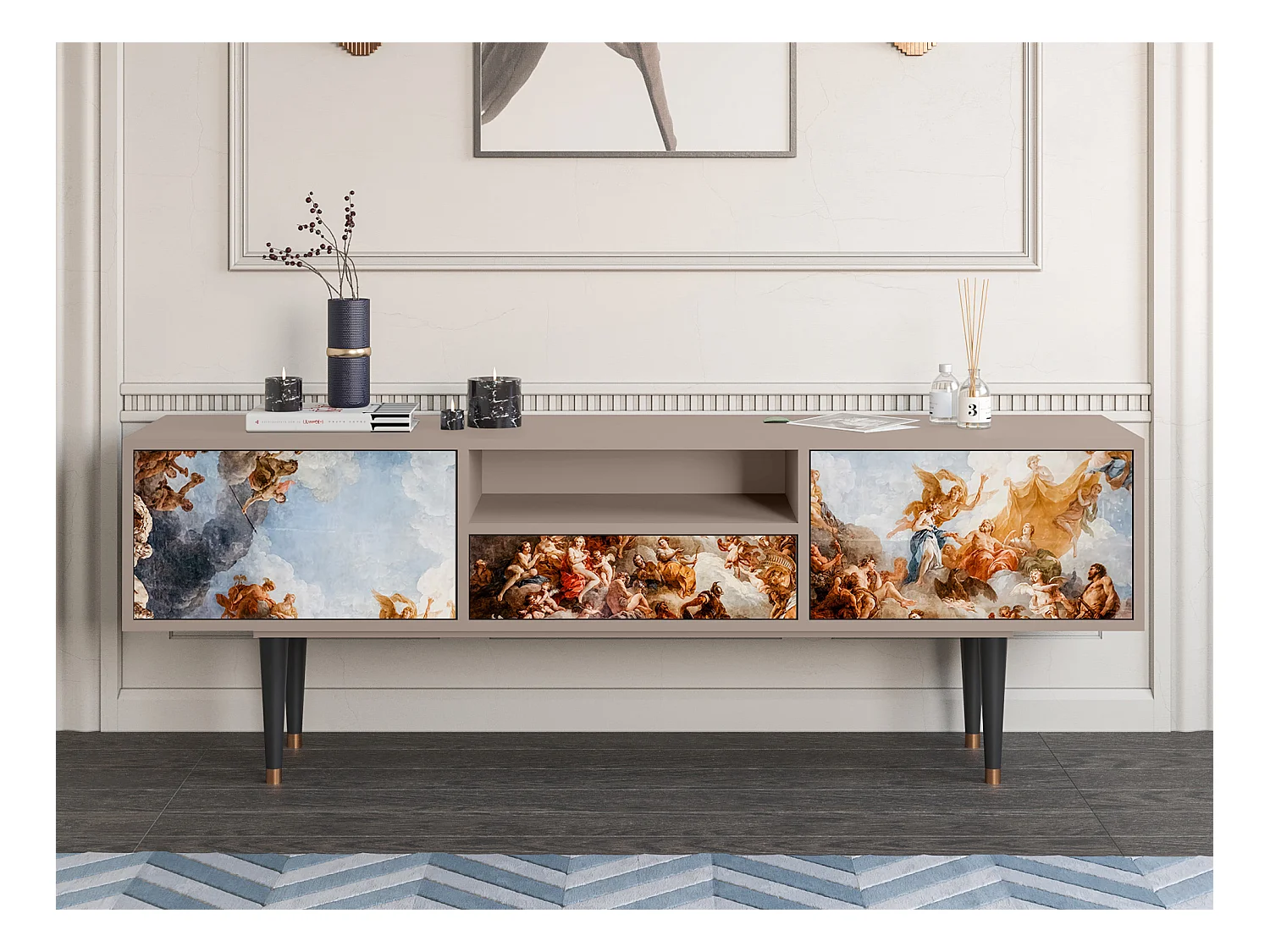 Meuble TV - 170х59х41 cm - T6 - Versailles, Latte