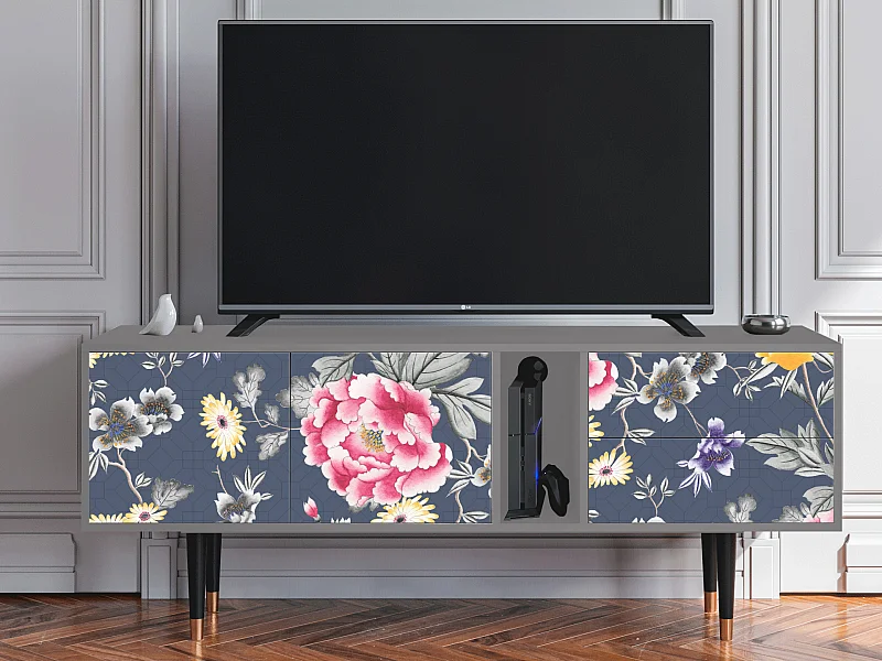 TV-meubel - 170х69х48 cm - T1 - Dark Flower Bed, Grijs