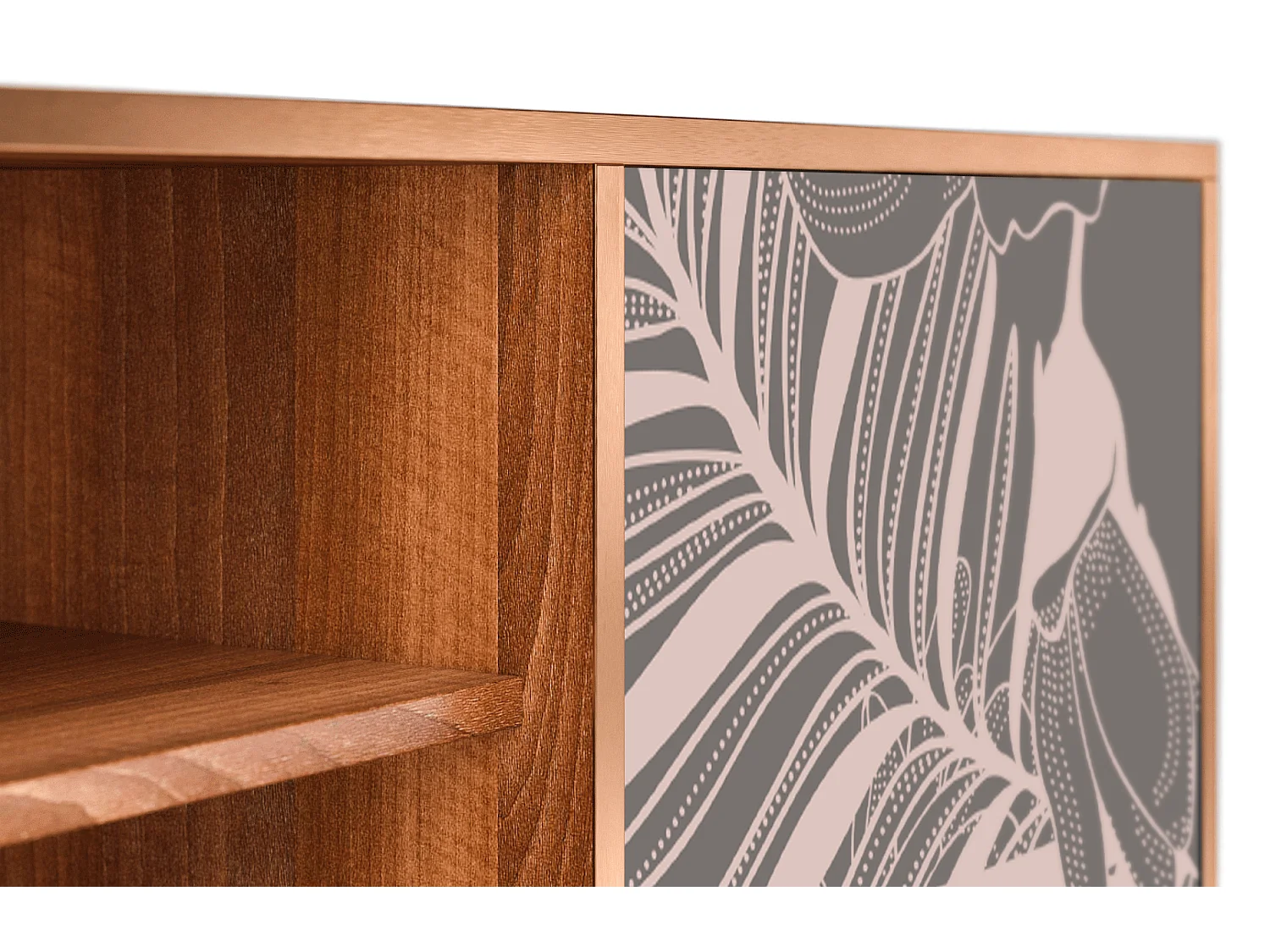 Meuble TV - 170х69х48 cm - T2 - Issabelline Flower, Noyer