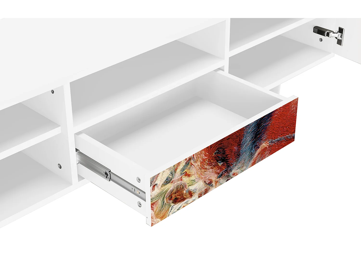 Meuble TV - 170х59х41 cm - T6 - The City Rises, Blanc