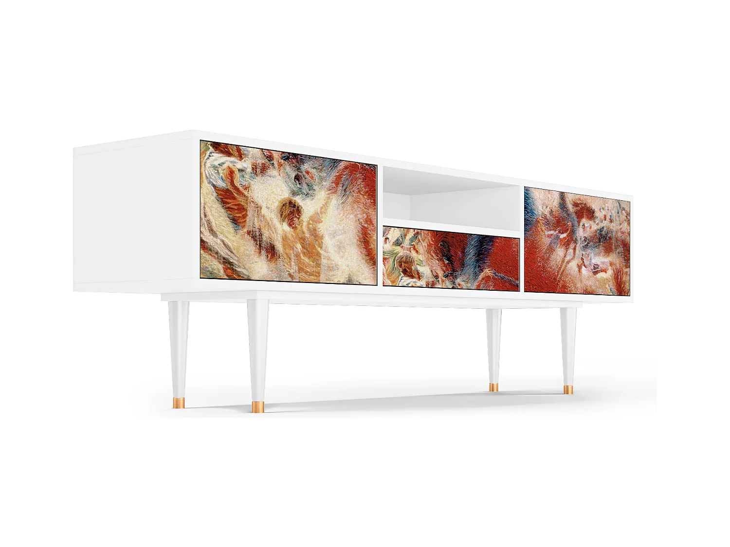 TV-Möbel - 170х59х41 cm - T6 - The City Rises, Weiß