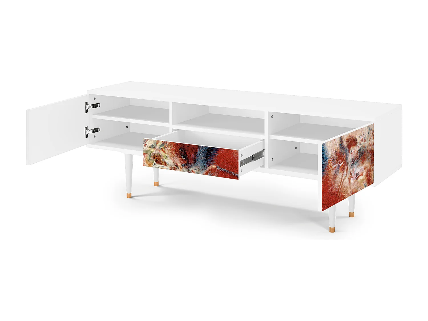 TV-Möbel - 170х59х41 cm - T6 - The City Rises, Weiß