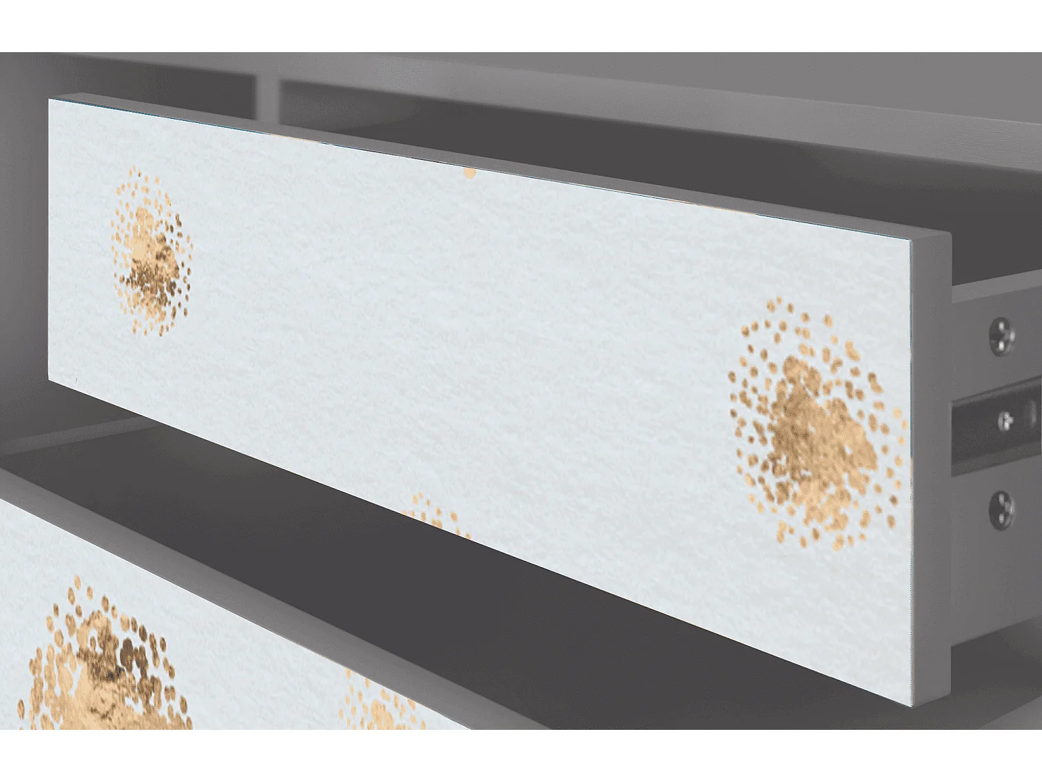 Szafka RTV - 170х59х48 cm - T4 - Sky Latte, Szary