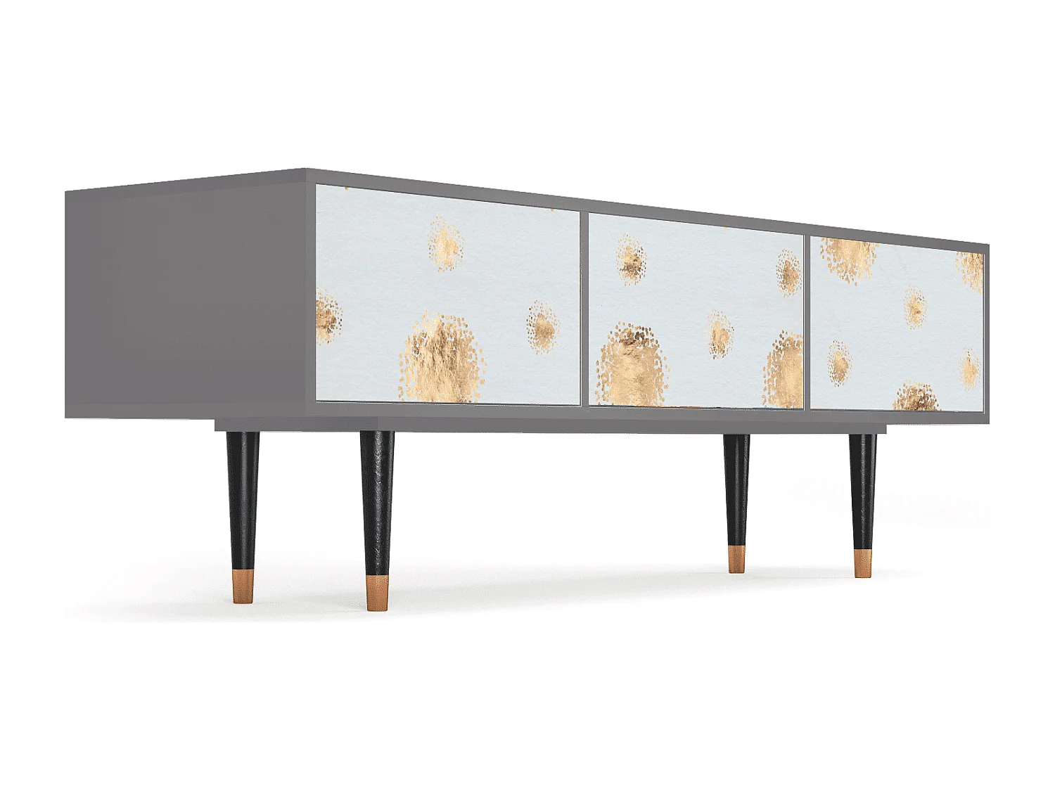 Szafka RTV - 170х59х48 cm - T4 - Sky Latte, Szary