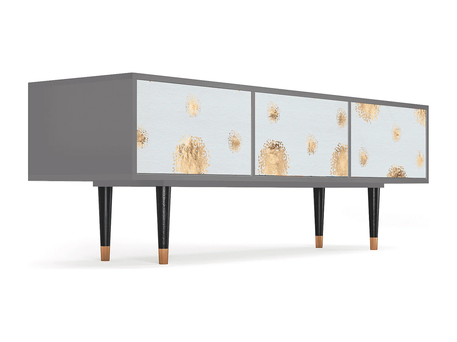 Szafka RTV - 170х59х48 cm - T4 - Sky Latte, Szary