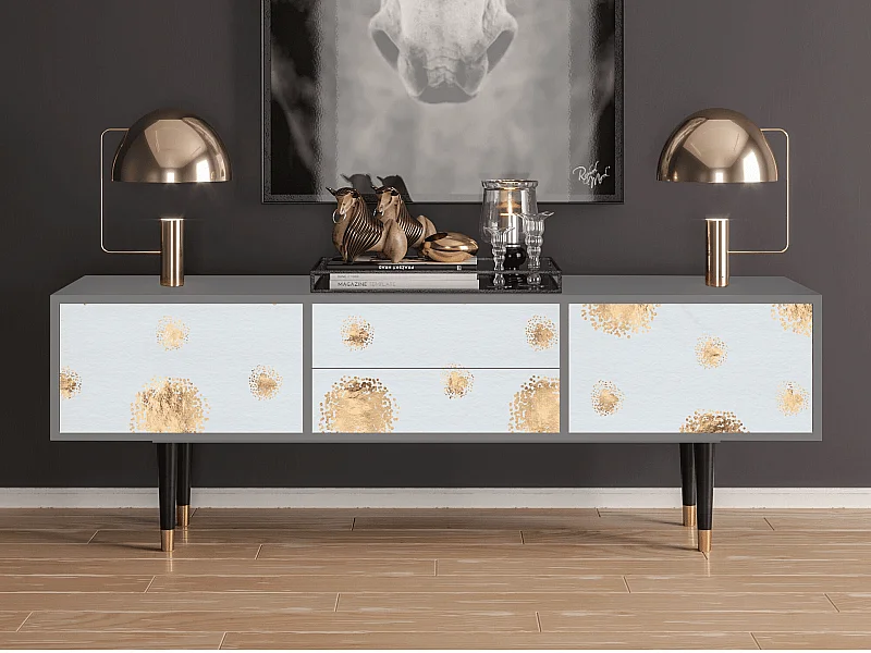 Mueble de TV - 170х59х48 cm - T4 - Sky Latte, Gris